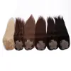 Toppers 15x16 cm Topper per capelli umani vergini brasiliani diritti per donne con capelli diradati Toupee con base in seta con 5 clip in magazzino