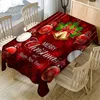 Tafelkleed Rode Ster Kerstfeestdecoratie Serie El Huishoudelijk Waterdicht Polyester Rechthoekig Tafelkleed Tischdecke