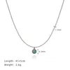 Colliers pendentifs 316L en acier inoxydable imitation turquoise collier fait à la main 2024 antirouille exquis quotidien chic femmes bijoux imperméables