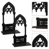 Posiadacze świec 2PCS Gothic Arch Arch Arch Arch Architceal COUTHTURE COUTHT Iron Dekoracja Home łatwa instalacja w użyciu