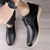 Casual Shoes Men Handmade Mens Cow Genuine Leather Loafers Moccasins Slip On Male Flats Driving Sneakers