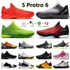 Mamba 6 6s Protro 5s Chaussures de basket-ball pour hommes Reverse Grinch EYBL Forest Think Pink 3D Lakers Violet Alternative Bruce Lee 5 Femmes Hommes Baskets Baskets de sport