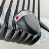 CGB Max Golf -Eisen Set 9 PCs (4,5,6,7,8,9, P, A, S) oder einzelnes Golfeisen 7 für Männer rechtshändige Golfer - (Flex -regulär) Schwarz
