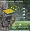Câmeras de trilha de caça SunGusOutdoors 4K 46MP câmera de trilha de jogo de vida selvagem movida a energia solar com aplicação WiFi à prova d'água IP66 caça segurança doméstica Q240321