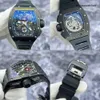 Спортивные часы RM Наручные часы Montre RM011 AK Ti Philips Marsa Limited Черные мужские часы из титанового материала Автоматические механические часы