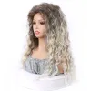 Perruques 24 pouces perruque blonde cendrée perruque synthétique longue bouclée perruques ondulées pour Costume de carnaval Cosplay femmes coiffure moelleuse résistante à la chaleur