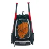 Sacs sacs à dos de softball de baseball en plein air avec porte-porte à balle séparée Partement pour les garçons jeunes et adultes avec un sac de gym de clôture