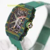 Diamante esportes relógio de pulso rm relógio de pulso automático mecânico suíço famoso relógio luxo conjunto Rm67-02 pista verde