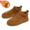 Casual Shoes 2024 Winter Men's Sneakers Leather Waterproof Anti-slip High-top Outdoor Sports Hiking Travel Brand Golf