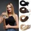 Extensions de cheveux naturels, choix riches, Micro boucle, 1 g/s, reflets, Micro anneau, perles, ligne de pêche, Extensions de cheveux, 613 #