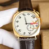 American 1921 82035 A4400 Автоматические мужские часы TWF 40 мм Желтое золото Белый циферблат Коричневый кожаный ремешок Super Edition Puretimewatch Reloj Hombre Montre Hommes PTVC