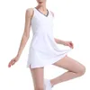 Lu Summer Womens Designer Dress for Women、Sporeable Tennis Badminton、Quick Drying、Fitness、Running、Wist Tirtening Yoga、Sports Skirt