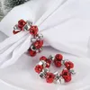 Towel Rings 4PCS Christmas Metal New Colorful Bells Napkin Ring Table Setting Dining Kitchen Party Table Decor Napkin Buckle 240321