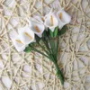 Dekorativa blommor 12st konstgjorda realistiska calla Bouquet Flower Arrangements Tabell Centerpiece For Spring Wedding Party
