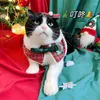 Katze Kostüme Weihnachten Winter Warm Umhang Haustier Kragen Kleidung Plaid Cape Schal Lätzchen Dekoration Hund Outfit