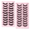 Thick Natural Fluffy Eyelashes Extensions Messy Crisscross Handmade Reusable Multilayer 3D Mink Fake Lashes Full Strip Lashes Easy to Wear Beauty Supply