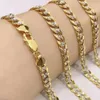 2023 New Gold Necklace Two-Tone Cuban Chain Size Adjustable Customizable Fashion Jewelry Women Girls For Party Daily