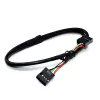 Hot Sell USB Header Extension Kabel Black USB 2.0 9-polige Frau bis 9-polige weibliche interne Motherboard-Header-Kabel