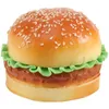 Feestdecoratie 1pc Realistische Hamburger Levensechte Simulatie Nep Bakkerij Display Kinderen Voedsel Brood Speelgoed Thuis Pografie Rekwisieten