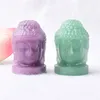 Figurki dekoracyjne 1PC naturalny kryształowy kamień kamienny figurka Buddha fengshui figurka reiki leczenie rzemiosło małe dekorację dekoracje domowe pamiątki