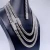 Iceout Clasp 2022 Fashion Miami Cuban Link Sier Plating 14K Gold Hip Hop Chain Men Jewelry Good Price