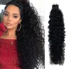 Extensions Curly Tape in Extensions Human Hair Natural Black #1B Weft Deep Wave 100% Unprocessed Tape in Human Hair Extensions