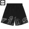 Shorts masculinos calções de hip-hop oversized para corredores solto ajuste atmosfera estilo shorts y2k shorts cintura elástica j240322
