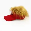 Trump 2024 Chapeau de broderie avec cheveux Casquette de baseball Trump Supporter Rally Parade Coton Chapeaux