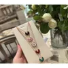 Colliers de tour de cou à vis Carter Bijoux Double face Collier talisman Fashionable Girl Light Luxury Grade Red Jade Marrow avec collier en diamant or