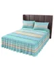 Bed Skirt Wood Grain Candy Color Water Elastic Fitted Bedspread With Pillowcases Mattress Cover Bedding Set Sheet