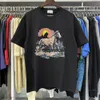 T-shirts hommes 24SS Summer New Step Horse Sunset T-shirt imprimé pour hommes Couple Style Mode Haute Qualité Ultra Fine Coton Casual Top H240401CJ9E