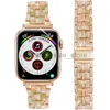 Convient pour bracelet de montre Apple 42 mm 38 mm 40 mm 41 mm 44 mm 45 mm 49 mm iwatch 6 5 4 3 2 bracelet avec cinq perles bracelet de montre en résine métallique iWatch8-1 génération SE bracelet de montre