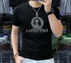 Novo 2024 designer feminino masculino verão camiseta carta impressão manga curta alta qualidade moda casais algodão t polo