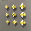 Aimants pour réfrigérateur 3-6-9 pièces de 3 tailles créatives animal jaune abeille résine aimant réfrigérant accessoires de décoration de la maison mignon réfrigérateur autocollants magnétiques Y240322