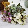 Faux Floral Greenery 1 Bundle European Small Clove Carnations Artificial Flowers Wholesale Home Photography Soft Decoration Handmade Diy Materials Y240322