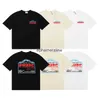 T-shirts pour hommes Nouveau T-shirt Mens Casual Couple Racing Lettre Impression à la mode Rétro Coton surdimensionné Hip-Hop Top H240401