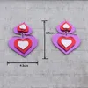 Fishsheep Korean Big Acrylic Heart Drop Earrings For Women Girl Iridescen Harts Love Dingle Earring Fashion Ear smycken 240321