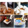 Bakningsverktyg 100st Pack PASIRY SBAG S/M/L STORLEK DISPLING PIPING ISKNING FONDANT CAKE CREAM DECEDATION TIPS TOOL