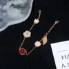 Cleef Four Leaf Clover Bracelets Van Clover Bracelet Bracelet Bracelet Designer Silver Rose Gold Ladybug Lucky Spring Women Men Four Leaf Clover Charm Bracelets Jewel