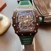 Designerhorloges Luxe herenhorloges Horloges van hoge kwaliteit Waterdicht roestvrijstalen wijzerplaat 41 mm saffierspiegel Automatisch mechanisch kernhorloge Richar Watch T7fq