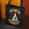 Sacs de rangement ont un sac fourre-tout Border Collie 3D poignée d'impression Shopper pliable réutilisable polyvalent 14 styles motif de chien