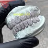 Real S925 완전 아이스 랩퍼 Moissanite Teeth Grillz Deep Cut Custom D Color Moissanite Grillz