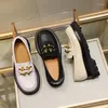 Casual Shoes Womens Derby Female Sneakers Clogs Platform Loafers With Fur British Style Toe Flats Läder Retro Creepers