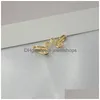 Clip-on vite posteriore 1 paio falso trago piercing anello al naso 14k oro giallo riempito polsino orecchio polsino-trago orecchino goccia consegna gioielli orecchio Dhtpu