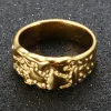 Vintage Gold Color Nugget Unique Ring 14k Yellow Gold Punky For Women Men Aesthetic Bump Jewelry Gift Elder Rings 2024 New Trend