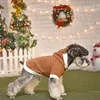 Hundkläder fleece klädrock jul härlig husdjur valp älg hoodies varma för hösten och vinter xs-xl