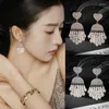 Boucles d'oreilles en peluche Senyu Curtain de perle de luxe Poucle d'oreille Pave Mini Gift bijou lié à zircone cubique claire pour le mariage