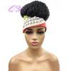 Wigs QY Hair 2X Twist HeadBand Braids Wigs for Women Black Ponytail Crochet Braid Hair New Style Fashion