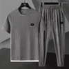 Herrspårbyxor sätter sportkläder för män Sweatpants Male T -shirt Jogging Top Grey Tracksuit Gym Sports Suits 5xl 2024 Trend