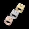 New Design women's Rings sets shiny Lucky flower Idylle Blossom Paved 3 in 1 Ring Golds And Diamonds Designer Jewelry R003999